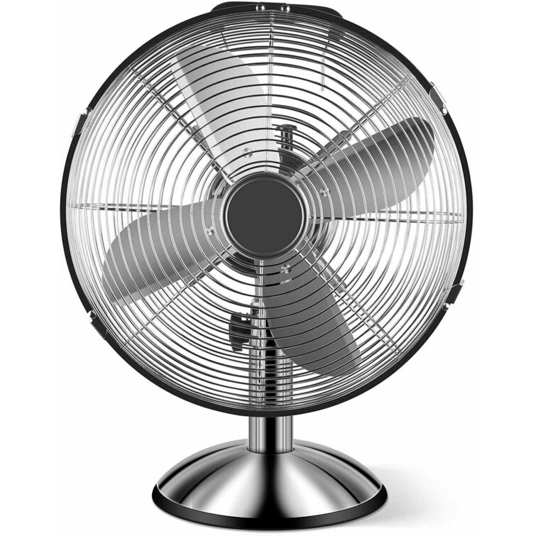 Metal oscillating shop table fan